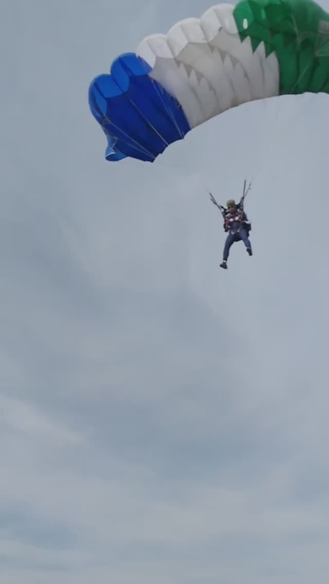 Прыжок с парашютом приземление