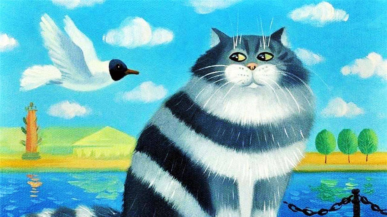 Чудесные коты художника Галины Котиновой. смотреть онлайн