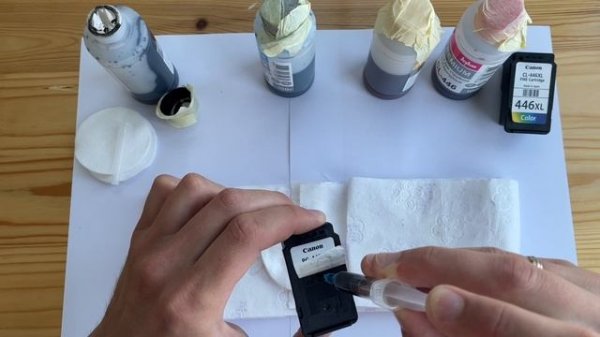 Как заправить картридж Canon pixma. Заправка струйного принтера.