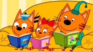 ТРИ КОТА - пазлы - Котики читают Развивающий мультик для малышей
