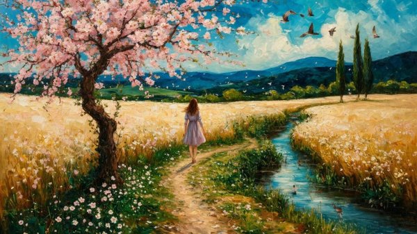 Миндаль. Слова и мелодия Sergio Constantini. Исполняет и рисует нейросеть.