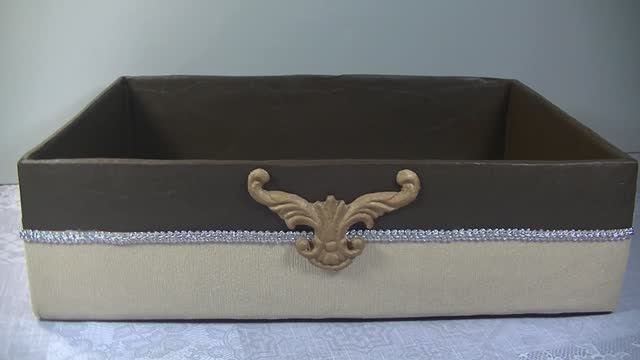 Экологичный декор .Переделка картонной коробки . смотреть онлайн