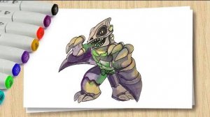 Рисуем Террэк Дино Икс-Рэй GooJitZu