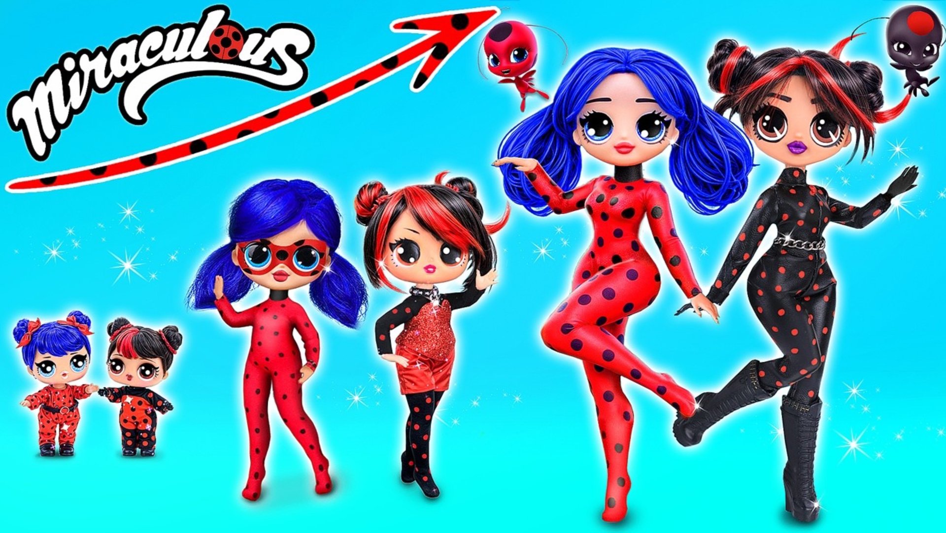 Леди Баг и Темная Леди Баг растут вместе! Поделки для ЛОЛ смотреть онлайн