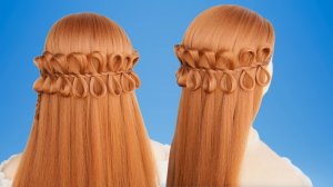 Легкая прическа для девочек, идущих в школу | Простая прическа с косами для длинных волос