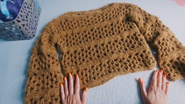 СТИЛЬНЫЙ ДЖЕМПЕР КРУПНОЙ СЕТКОЙ смотреть онлайн
