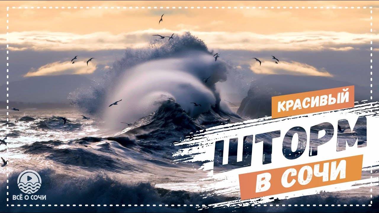 КРАСИВЫЙ ШТОРМ в СОЧИ !!! УРА 🥳 получили адрес на 🏠 ДОМ в СОЧИ смотреть онлайн