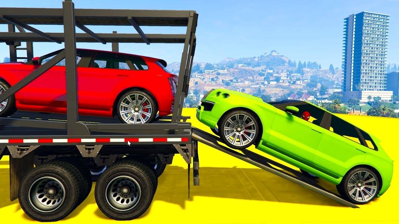 Мультики про машинки Автовоз и Цветные Джипы Детские Мультики с Супергероями для детей