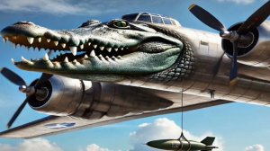 Бомбардиро Крокодилло пролетает над Нью-Йорком.