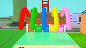 шарики красят машины тракторами , мультики для малышей