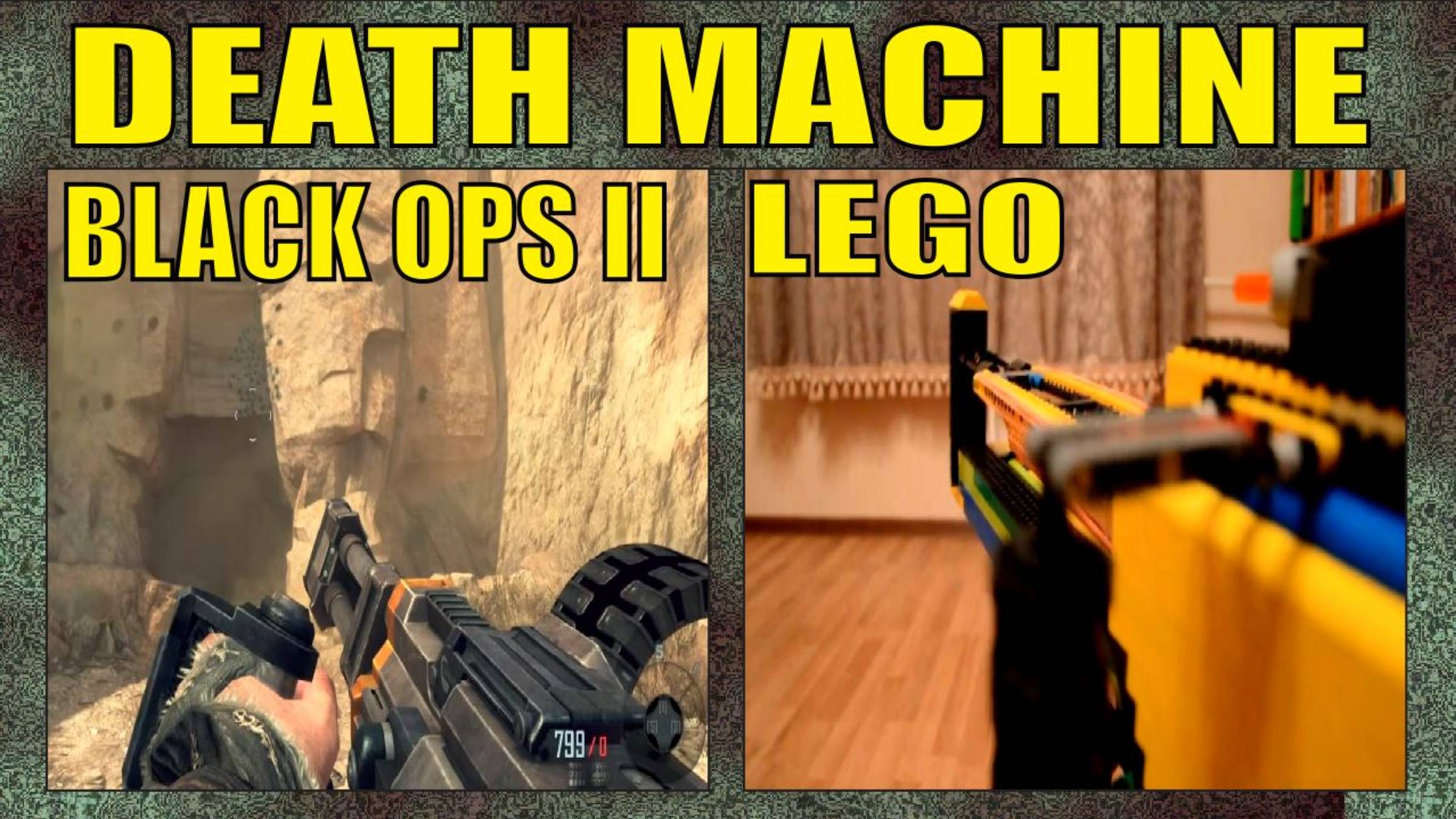 ЛЕГО ОРУЖИЕ | МИНИГАН DEATH MACHINE ИЗ ИГРЫ COD BLACK OPS 2 | РЕЗИНКОСТРЕЛ