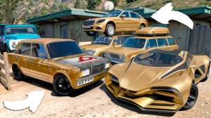 Угнал кучу золотых чит тачек и огромный монстр трак у мажора за 180 сек! Битва воров в ГТА 5 Онлайн