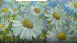 Ромашковое поле/рисуем гуашью