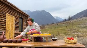 Разноцветные макароны своими руками с мясным фаршем! Азербайджанская Кухня Деревенская Кухня
