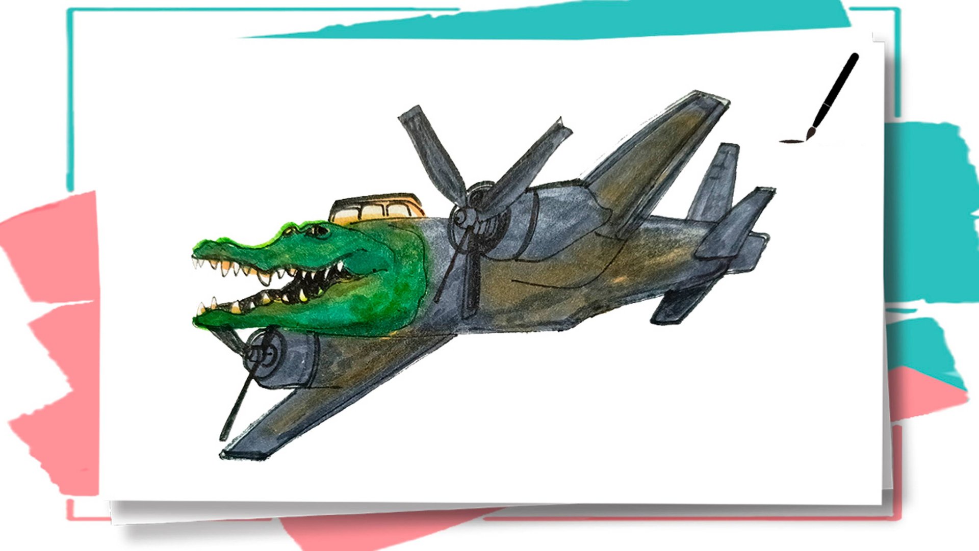 Рисуем Крокодило Бомбардиро / Bombardiro Crocodilo смотреть онлайн