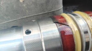 сборка цилиндра выдвижения секций КМУ SOOSAN