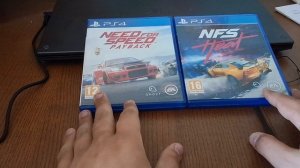 обзор на диски с играми need for speed payback и need for speed heat на PlayStation 4