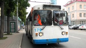 Троллейбус Екатеринбурга ЗиУ-682Г [Г00] №179 маршрут 6 на остановке «Федерация профсоюзов»