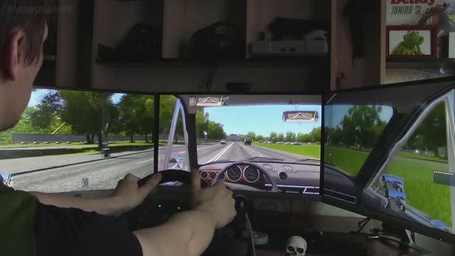 Игра на три монитора или VR очки или датчик Freetrack что лучше? Игры гонки ралли и автосимуляторы смотреть онлайн