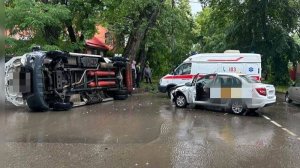 В Ессентуках перевернулась «Газель» с пассажирами