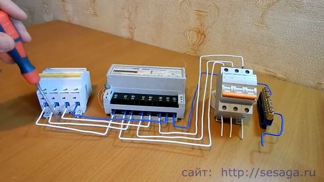 Подключение трехфазного счетчика. смотреть онлайн