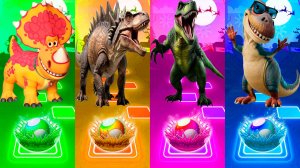 Динозавры - Мультики про Динозавров | МУЛЬТФИЛЬМЫ ДИНОЗАВРЫ в Tiles Hop 84 серия