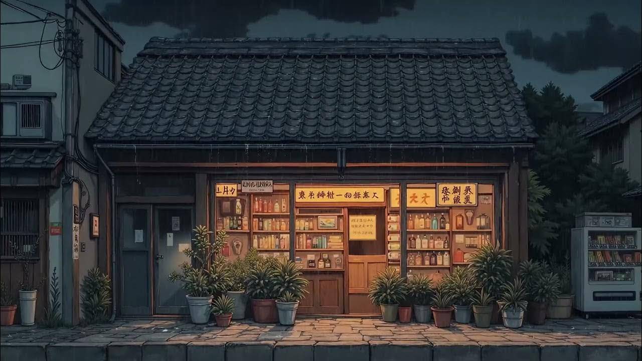 rainy evening the charm of a cozy street shop a playlist for relaxing in the rain смотреть онлайн