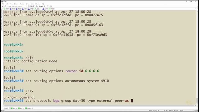 06. A Basic BGP Config on Junos смотреть онлайн
