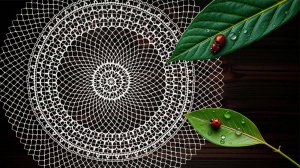 Ажурная мини-скатерть "Белые росы". Часть 2