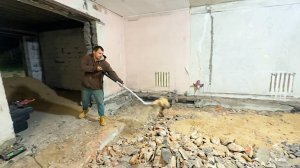 Возвращаемся к стройке в доме. Наводим порядок на участке. Погода испортила нам все планы.