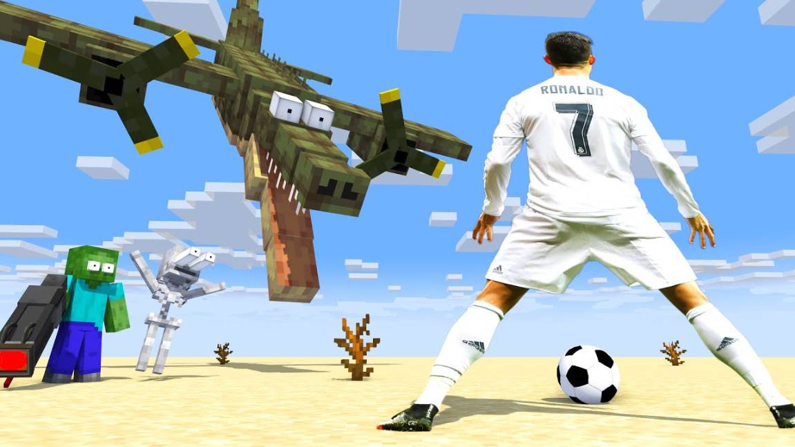 Криштиану РОНАЛДУ против БОМБАРДИНО КРОКОДИЛО, кто сильнее Майнкрафт смотреть онлайн