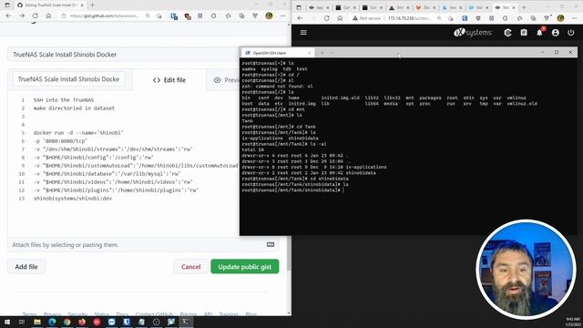 TrueNAS   Shinobi Настройка видеонаблюдения