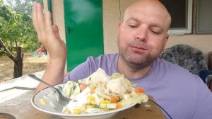 ОБЖОР куриная грудка и салат/пп завтрак/мукбанг/еда на камеру/мокпанроссия