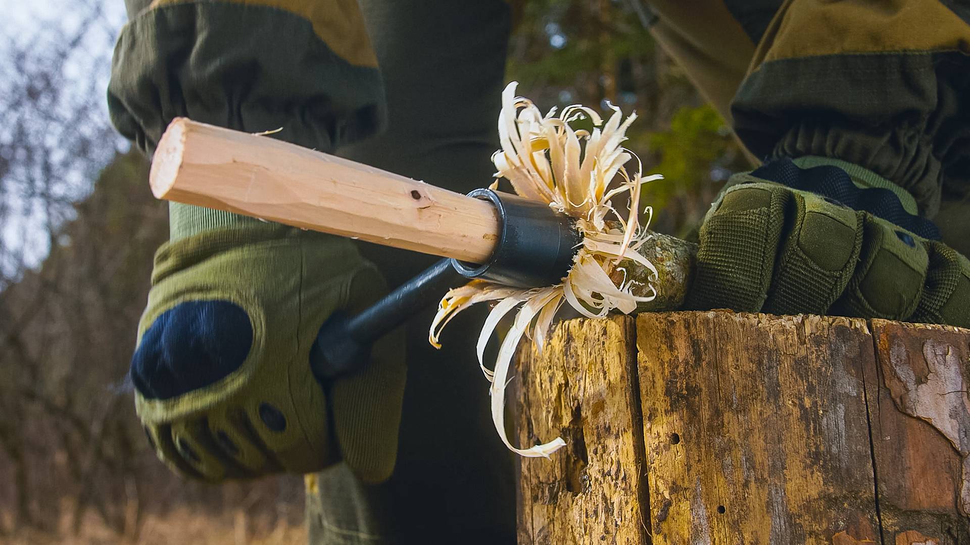 Сделал супер молот в лесу подручными средствами смотреть онлайн