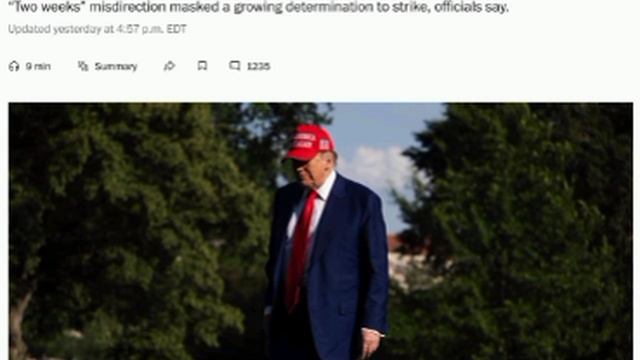 ‼️🇺🇸🇮🇷Удар по Ирану был подготовлен заранее, — The Washington Post