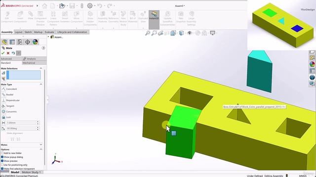 7.5 -Standard mates - coincident, parallel, and perpendicular