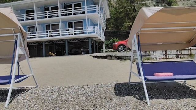 Пицунда сегодня. Пляж Рыбзавода, Лдзаа 23 июня 2025 года.