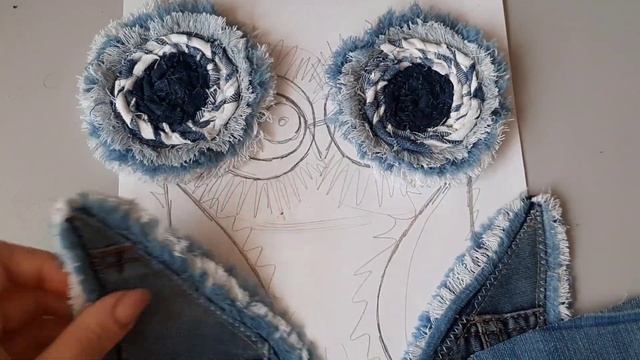 Сова на джинсовой сумке. Самый милый совенок из остатков старых джинсов МК по изготовлению Совушки