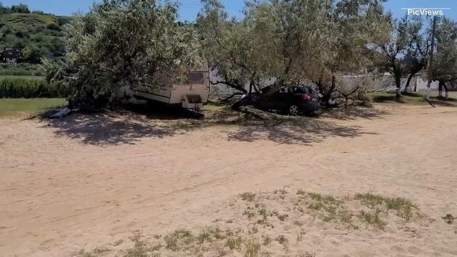 Голубицкая Центральный пляж сегодня 23 июня 2025. Азовское море и погода в Голубицкой сейчас смотреть онлайн