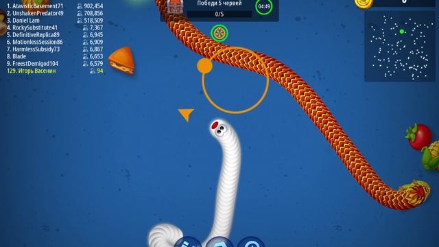 Играю в Worms Zone смотреть онлайн