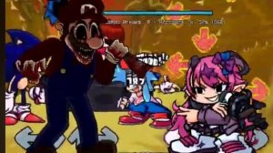 FNF Sonic.exe Too slow encore but everyone.