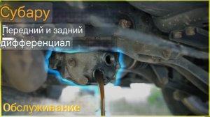 Subaru замена масла в переднем и заднем редукторе outback 2000-2004 г.в.