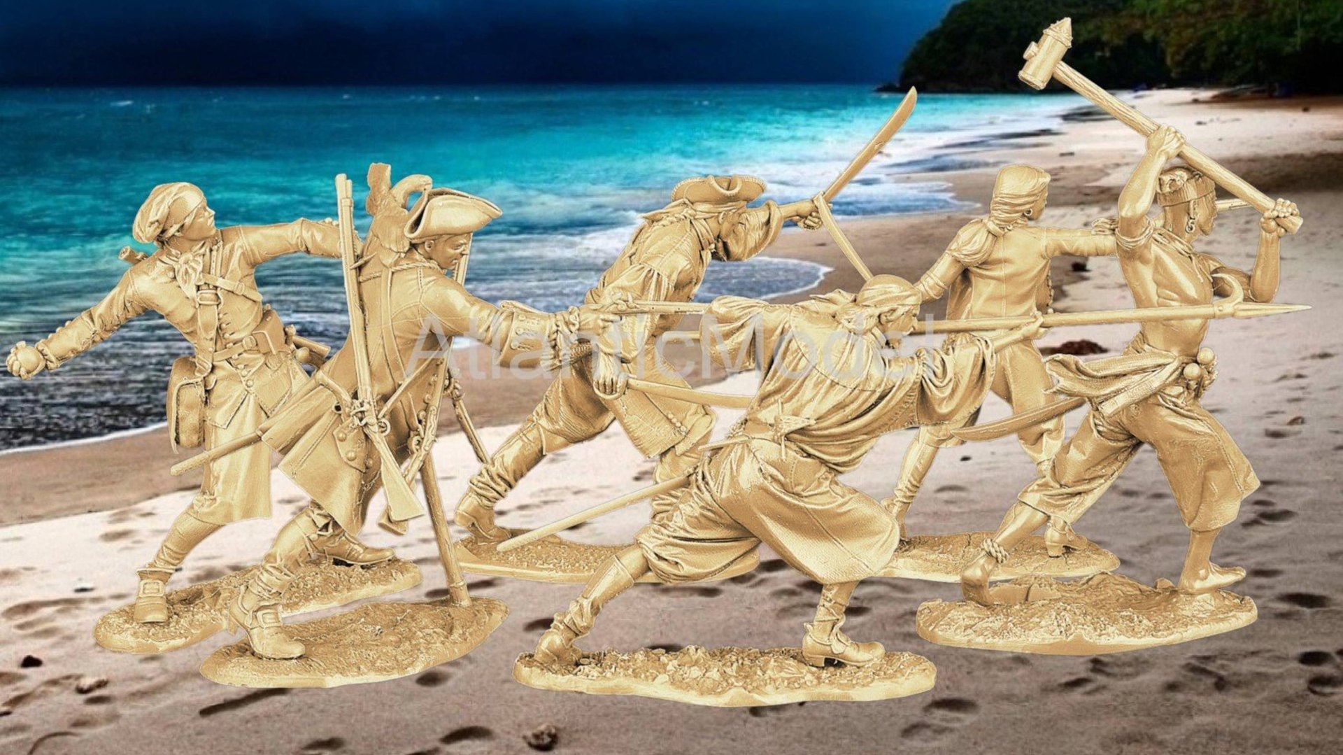 солдатики Plastic Platoon Пираты 1 бежевый