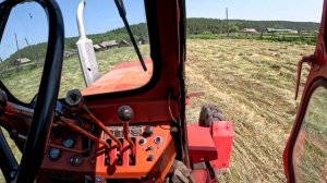 Ворошу сено т 40 трактор не достатки грабей