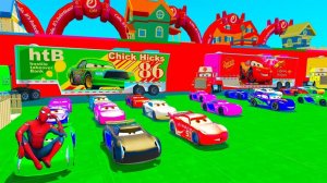 Дисней Тачки Человек-паук Молния Маккуин Хэллоуин Джексон Шторм Мэк Грузовик Мультики для детей