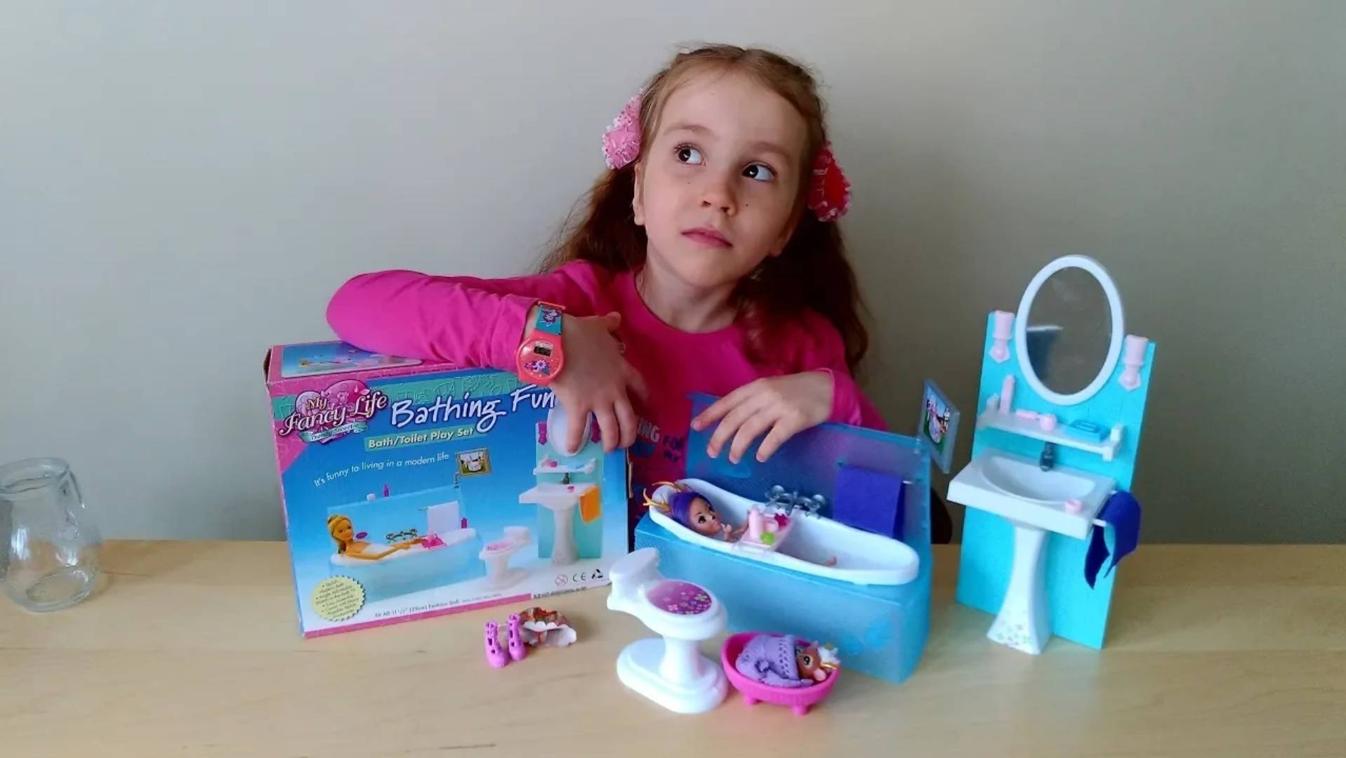 ВАННАЯ КОМНАТА ДЛЯ ЭНЧАНТИМАЛС / КАТЯ И КУКЛЫ Enchantimals / МЕБЕЛЬ ДЛЯ ENCHANTIMALS