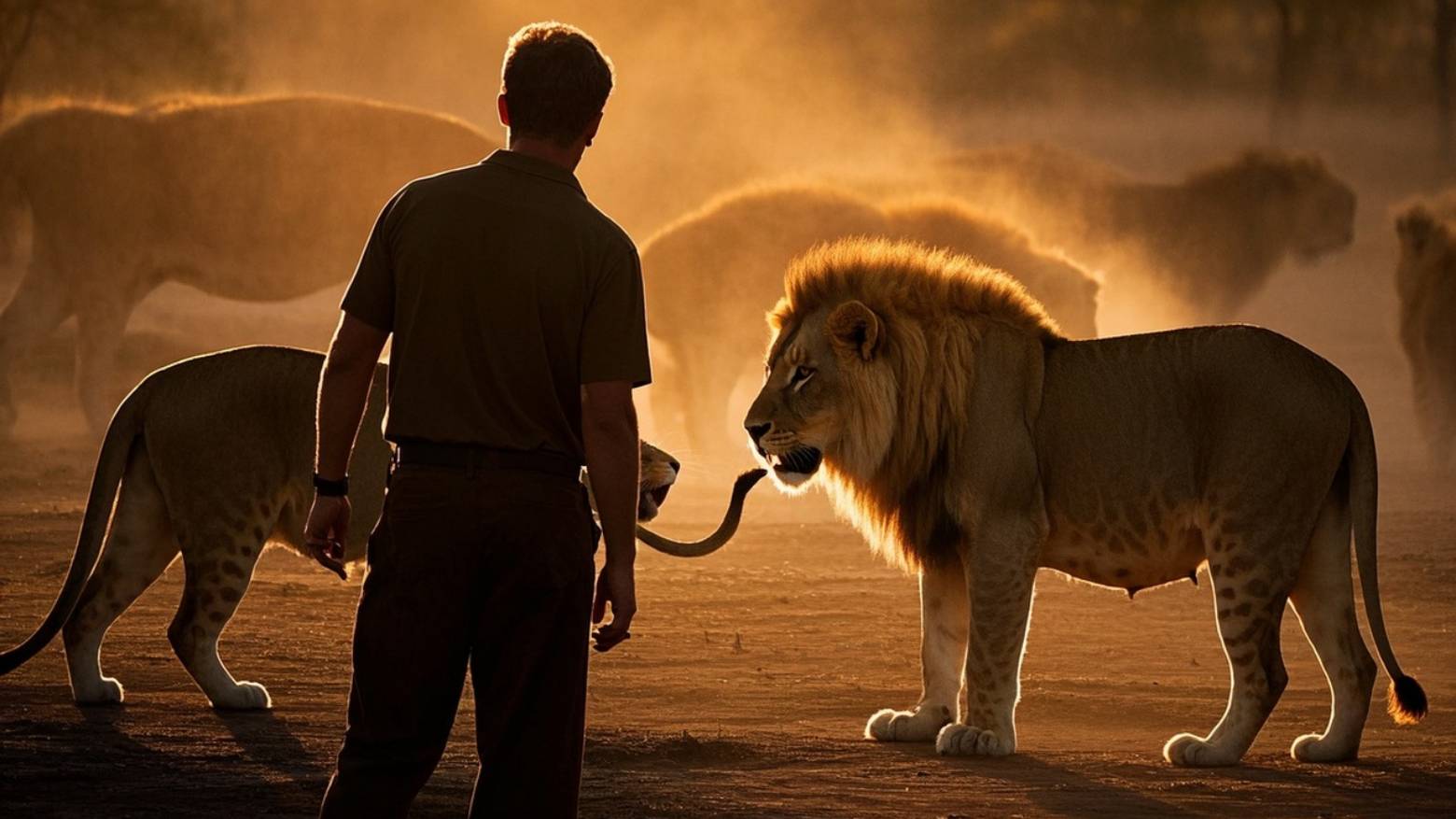 В парке «Тайган» нападение львов на директора смотреть онлайн