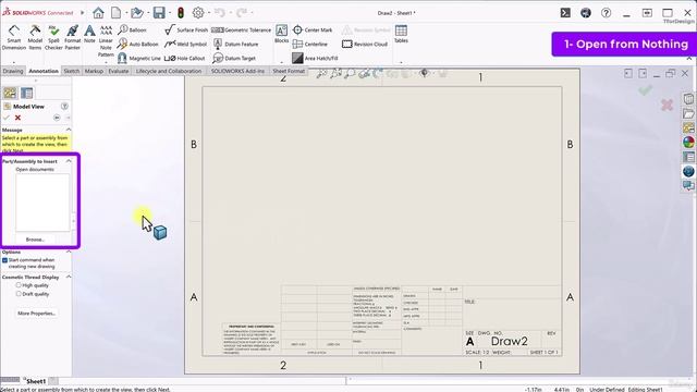 7.2 -Opening an assembly file