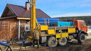 Бурение скважины 43 метра на участке. 2 часа - и мы с водой!  Как мне бурили скважину на воду