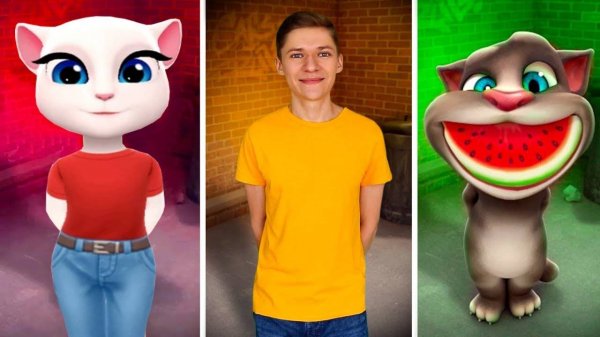 Повторяю за Говорящим Котом Томом и Говорящей Анджелой - Пародия